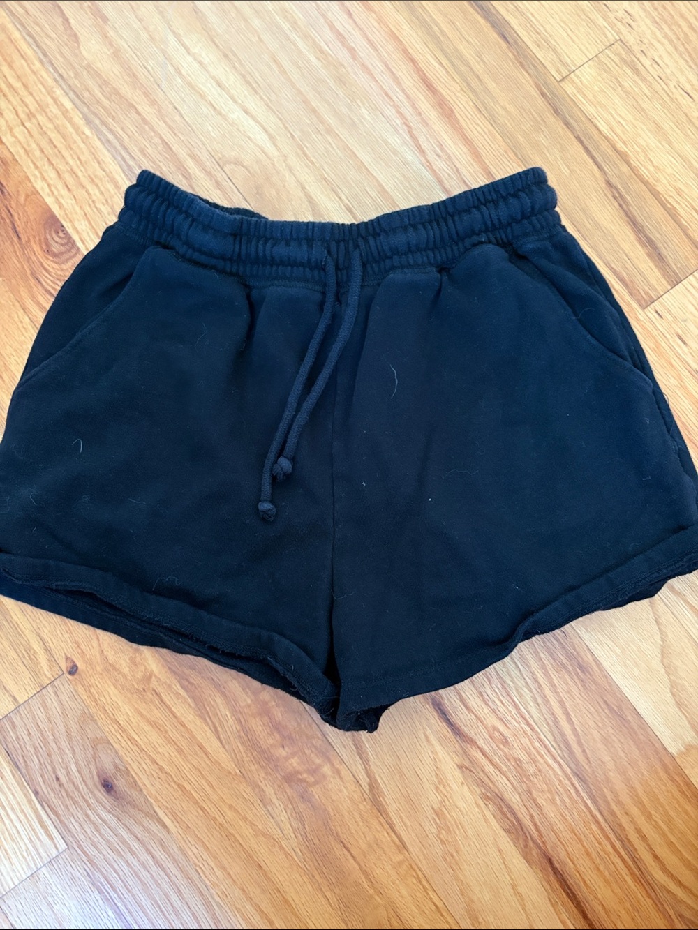 Aeropostale Black Elastic Waist Athletic Shorts